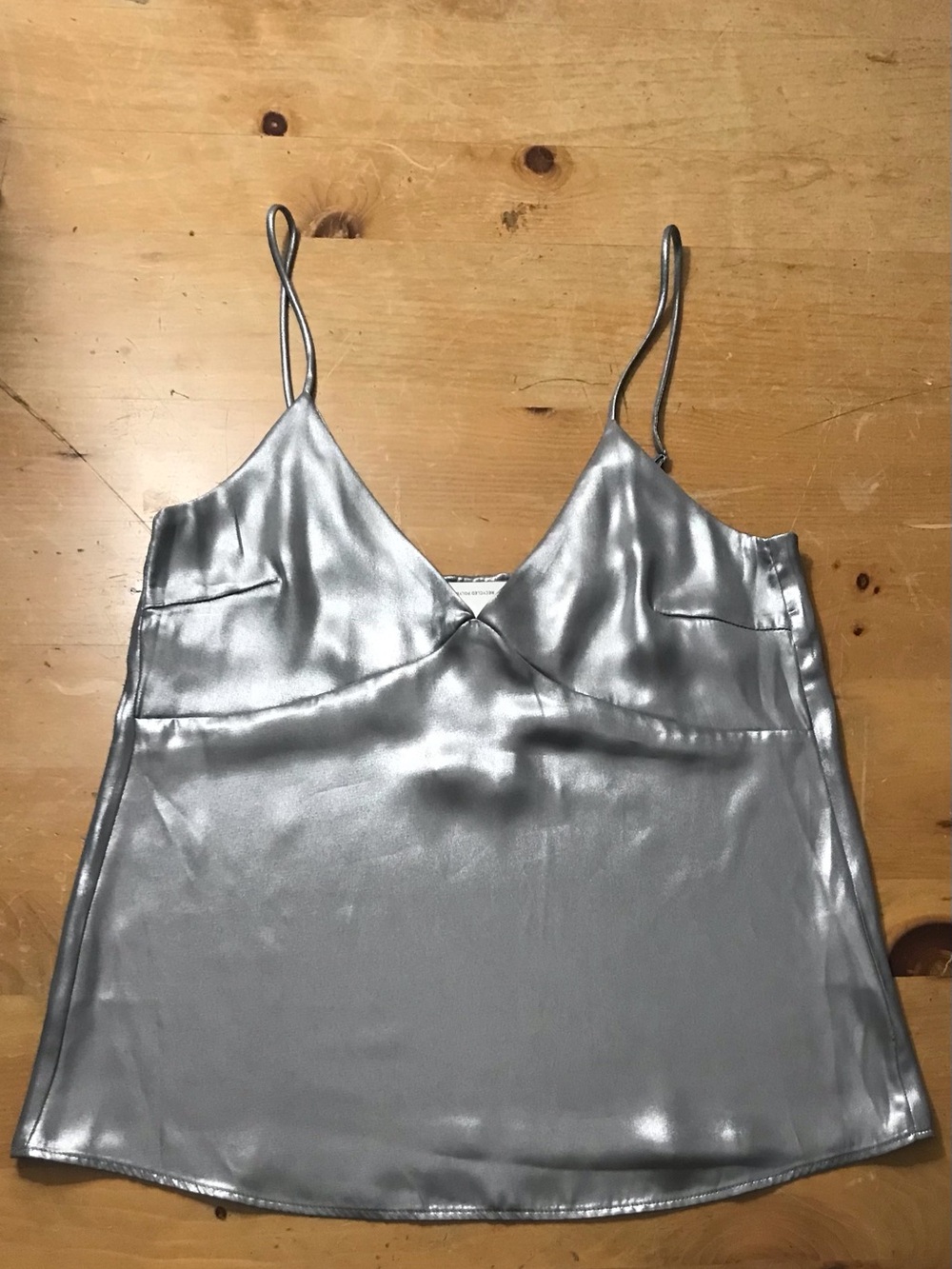 PART TWO Silver Metallic Cami Blouse 6 NWT - Picture 7 of 9